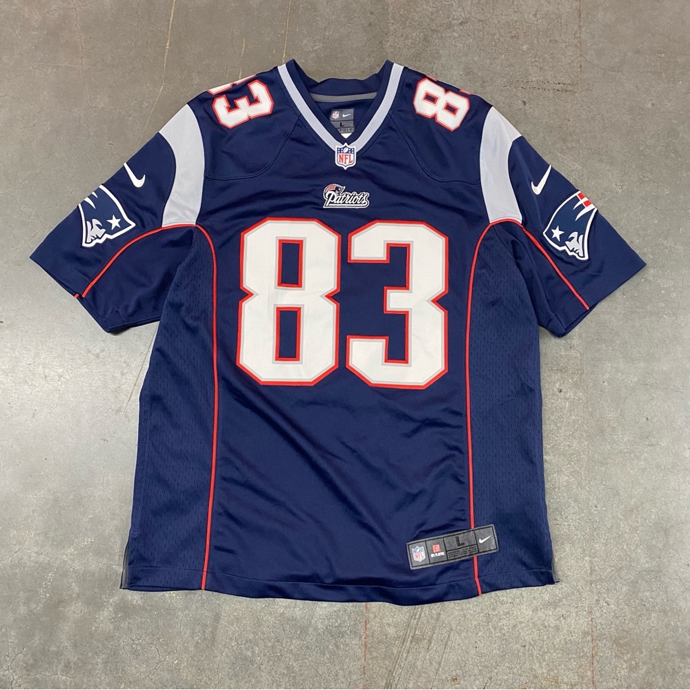 Nike Wes Welker 83 Men's On-Field New‎ England Patriots Jersey Size L